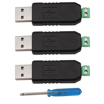 Heevhas Adaptador convertidor USB a RS-485 USB to 485 Serial Port Adapter Chip CH340 64 bits para Windows 7/8/Vista/MacOS/Linux (3 piezas + 1 destornillador) | Ya disponible en tu tienda friki favorita! En mundofriki.es!