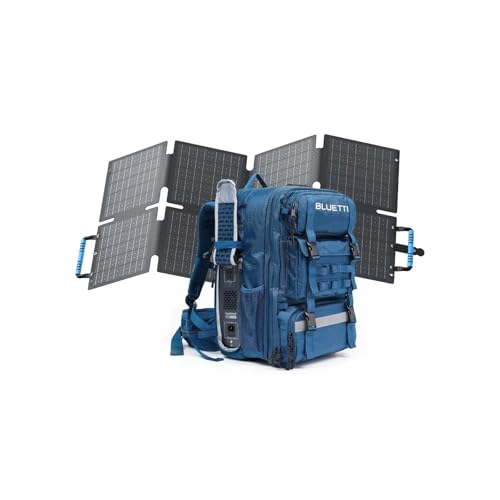 BLUETTI Solar Backpack Power Station Handsfree 1 with 60W Solar Panel Included, 268.8Wh 300W LiFePO4 Solar Generator with a 42L Backpack, All in One Solar Power System for Hiking, Photography, Travel
