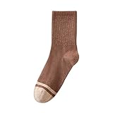 VKEID Calcetines Calcetines de algodón for hombre, calcetines hasta la pantorrilla, transpirables, for las cuatro estaciones, calcetines de algodón negros for negocios