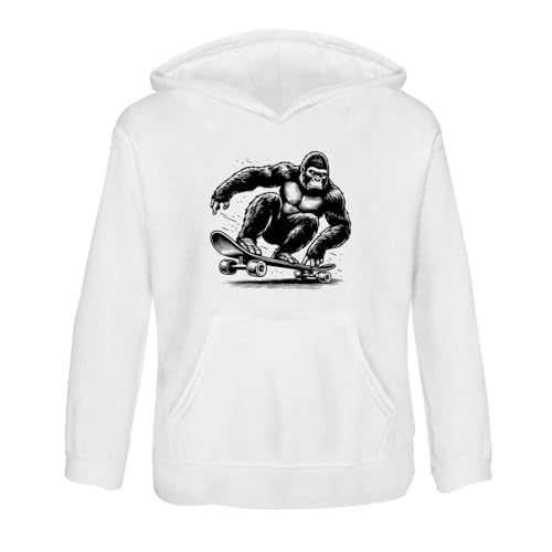 Azeeda 'Gorilla on a Skateboard' Children's Hoodie/Hooded Sweater (KO045597)