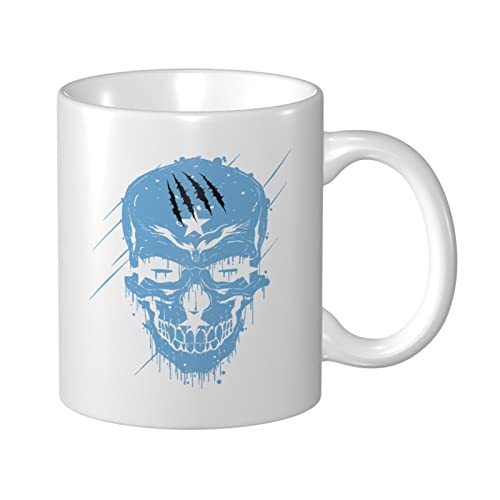 Tasses À Café Drapeau National Créatif Des États Fédérés De Micronésie Avec Tête De Mort Patriotique Mug Céramique Avec Poignée Tasses De Petit Déjeuner, Pour Fête Des Mères, Stagiaire, 330ml