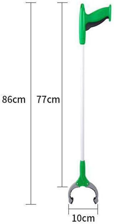 33.8" (86 cm) Foldable Trash Picker Grabber – Long Reach Litter Pick Up Tool, Lightweight Portable Garbage Reacher, Ergonomic Sanitary Claw Picker for Outdoor Cleaning,