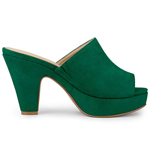 Image of Allegra K Women's Open Toe Platform Chunky Heel Slides Sandals | Party Sandals