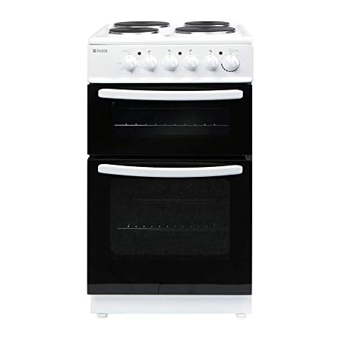 Haden HEST50W Electric Cooker - Freestanding 52 Litre Oven with 4 Plate Solid Plate Rings - Twin Cavity Electric Cooker - 50cm, White - CF39 Cover