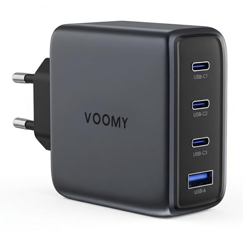Voomy 140W USB C Ladegerät mit 4-In-1 mit GaN Schnellladegerät für Laptop Tablet und Handy (140W)