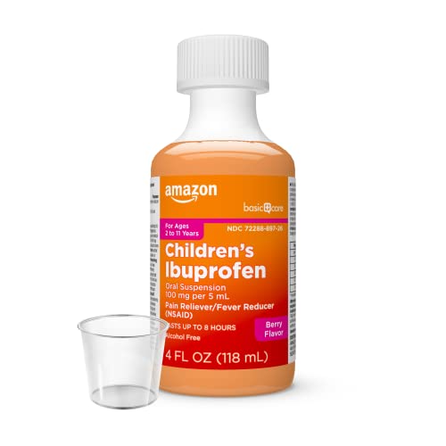 Amazon Basic Care Children's Ibuprofen Oral Suspension 100 mg, Berry, 4 fl oz (Pack of 1) - image 8