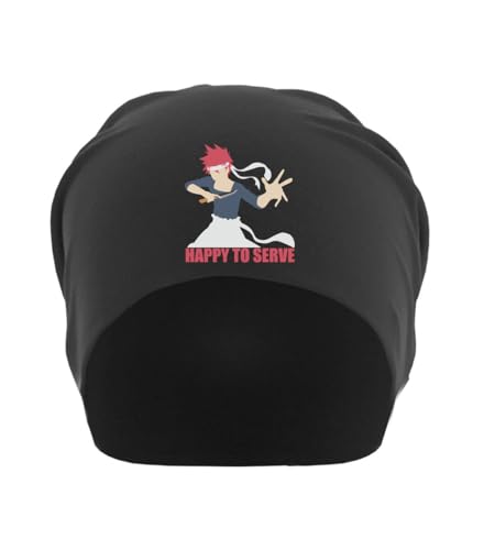 Bonnet souple unisexe noir Anime 34 en coton léger extensible taille unique