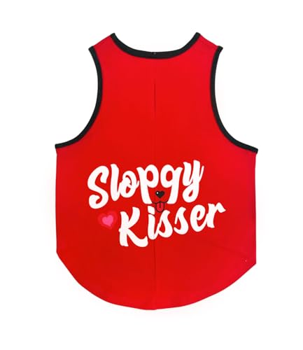 Image of CutiePaw T-Shirt for Dogs and Cats (Pack of 1) | Printed Pet T-Shirts | Dog T Shirts | Trendy Vest | Sleeveless Cotton Tshirt | Comfortable & Breathable Pet Clothing | Summer Tshirts for Dogs and Cats