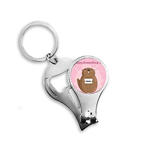 Porte-clés décapsuleur avec coupe-ongles intégré motif Canada USA festival - 2