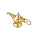 Feyarl Gold Aladdin Legend Magic Genie Light Lamp Pot Incense Burner for Home Deco (8.6 x 3 x 4.4 inches)