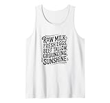 Leche Cruda, Huevos Frescos, Molienda, Camiseta sin Mangas