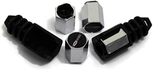 Elite Automotive Anti Theft ABS Tire Valve Caps for Corvette Z06 Chrome - 603-0855