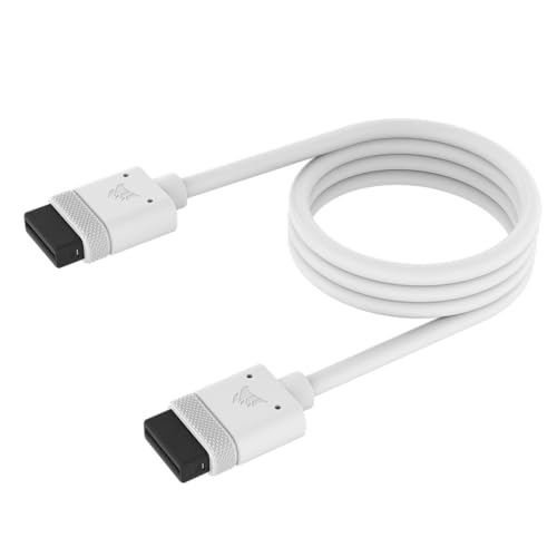 Corsair iCUE LINK Cable - 1x 600mm Straight - White, 5mm (diameter) - Image 2