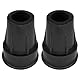 cyclingcolors 2x krücken gummi 18mm schwarz mit Metallverstärkung pads gehstöcke unterarmgehstützen stockspitze für wanderstöcke Rund Rohrkappen Endkappen Kappen Rundrohr