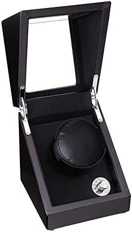 Mechanical Watch Shaker Automatic Single Winder Box PU Leather Pillows Quiet Motor Viewing Windows Piano Paint