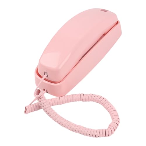 COOLHOOD Teléfono retro de línea fija que ofrece botones brillantes grandes y alarma de 110 dB para decoración del hogar, teléfono con cable ABS