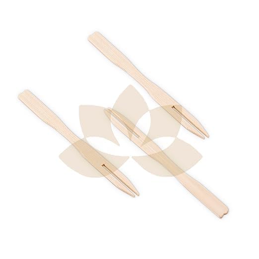SWASTHA HYGIENE Wooden Fruit Fork Sets | Mini Fork for Snacks | Eco-Friendly Wooden Cutlery | Bamboo Party Forks | Mini Cocktail Picks |Fruit Appetizers Dessert Forks (9 CM, 160) 3