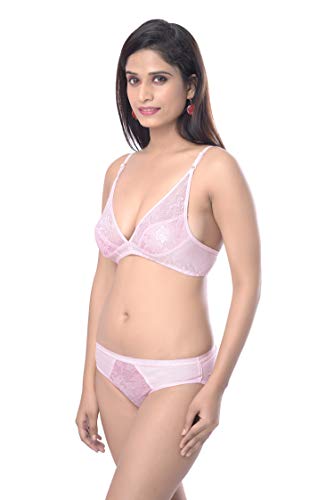 Image of Fashion Comfortz - Fashion Lingerie Set Cotton Bra Panties Set for Women|Bra Panty Set |Bra Panty Set for Women with Sexy|Undergarments|Lingerie Set for Women for Sexy Honeymoon| Brown