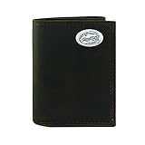 NCAA Florida Gators Light Brown Crazyhorse Leather Trifold Concho Wallet, One Size