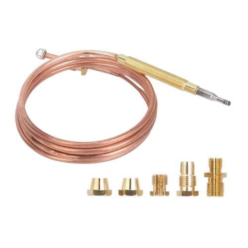 Termopar universal de 60 cm con adaptadores de repuesto para estufas y gas