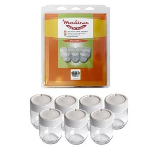 Lot De 7 Pots Yaourtiere Moulinex Pour Pieces Preparation Culinaire Petit Electromenager Moulinex