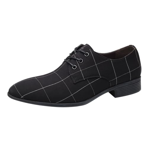 Zapatos de cuero con cordones para hombre, clásicos, informales, puntiagudos, zapatos de vestir formales Oxfords cómodos y ligeros para caminar, para niños, adolescentes en negocios, fiestas y bodas