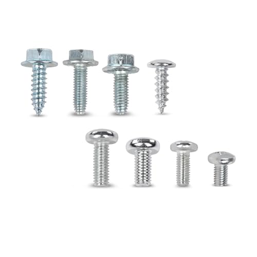 CNNELL 800 License Plate Screws (100 Each/8 Different)