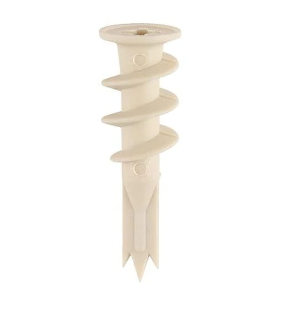 Timco Nylon Speed Plugs - White 42mm - Pack of 100 Plasterboard Cavity Fixings