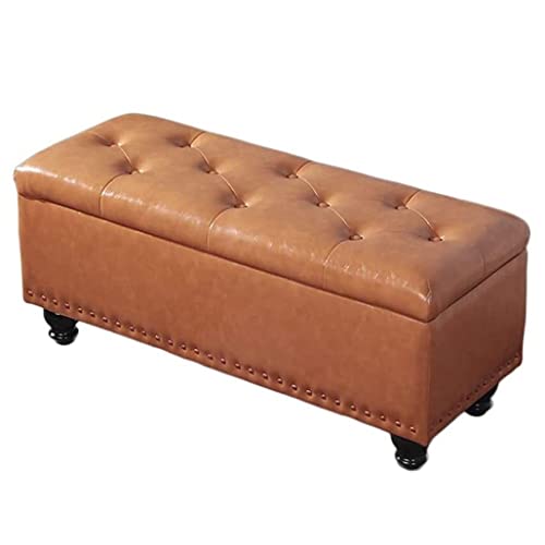 Repose-pieds de salon en cuir marron pour une ambiance cosy