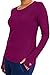 Healing Hands Mackenzie Women's Underscrub, Long Sleeve Tee with Thumbholes, Modern Fit Undershirt- 5051, XXS, Wine