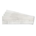 Tic Tac Tiles Peel and Stick Self Adhesive Removable Stick On Kitchen Backsplash Bathroom 3D Stone Tiles (12-Pack) (Natural White)