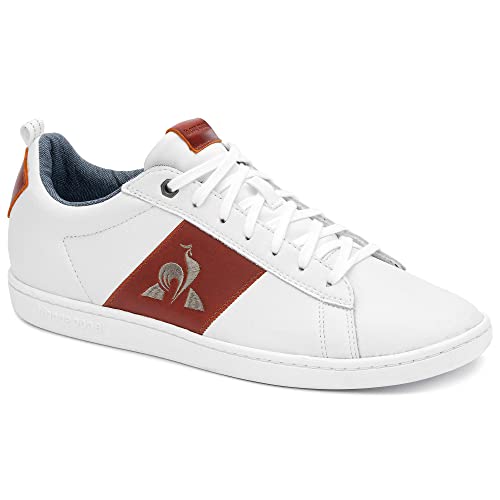 Le Coq Sportif Courtclassic Workwear, Chaussures de Tennis pour Homme, Blanc Optique Afterglow, 40 EU