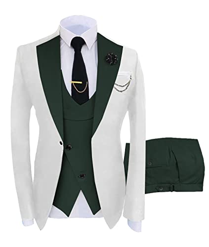 Men's Suit 3 Piece Prom Tuxedos Suit Formal Business Wedding Groomsmen Blazer Pant Sets2