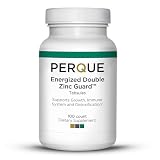 PERQUE Energized Double Zinc Guard 100 Tabs – Dual-Form Zinc Supplement with Picolinate & Citrate – Supports Immune, Skin & Cellular Health – High-Absorption, Non-GMO, Gluten-Free Formula – 100ct