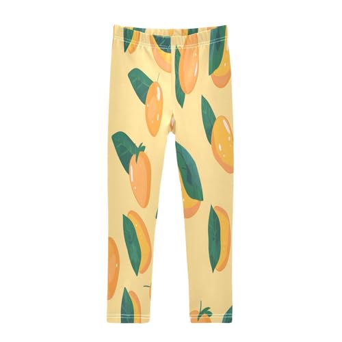 Toddler Girls Leggings Printed Yoga Pants Leggings Mango Leaves for Kids