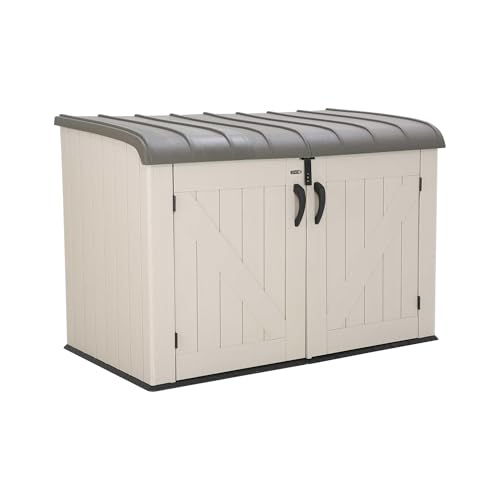 LIFETIME Coffre de Rangement extérieur Tan 191,1 x 107,3 x 132,2 cm
