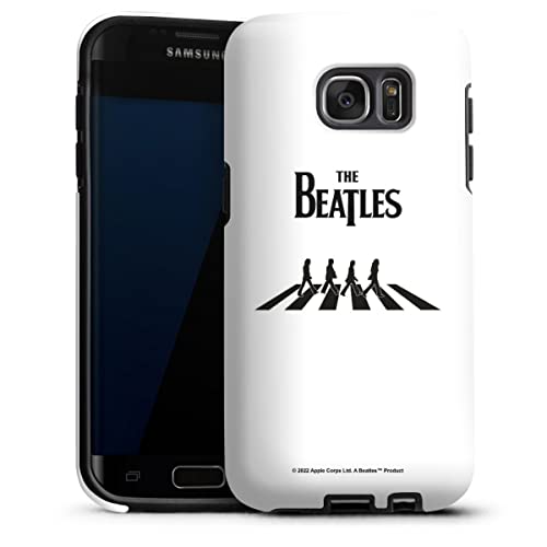 DeinDesign Coque Compatible avec Samsung Galaxy S7 Edge Coque renforcée Coque Antichoc The Beatles Abbey Road Musique - Les Beatles, Paul McCartney, John Lennon, RIngo Starr, George Harrison DeinDesign Coque Compatible avec Samsung Galaxy S7 Edge Coque renforcée Coque Antichoc The Beatles Abbey Road Musique