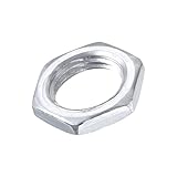 MECCANIXITY Hex Nuts, 9mm Screw Thread Hexagon Jam Nut Lock Fasteners for 1/8IP Lamp Pipe Rod, Galvanized Iron Pack of 50