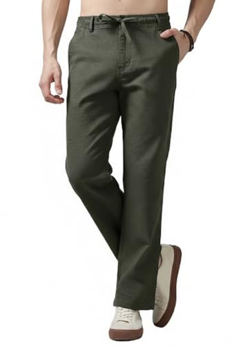 Image of Men's Multi Color Cargo Casual Trousers | Men's Regular Fit Straight Pants | Comfortable Stylish Cargo for Men | Soft Fabric for Everyday Wear, Travel & Office | Linen Cotton Bottom Wear