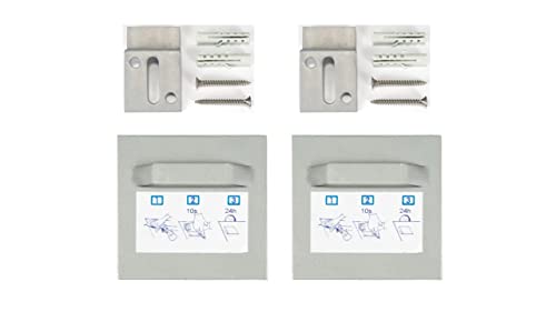 Zelfklevende bevestigingsset Fotohouder Spiegelhouder Dibond Hanger Plakplaten (2x Houder | Z-haken, 70x70mm)