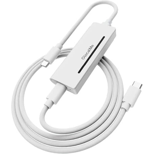 GlocalMe UniCord Pro USB C WiFi 6 Mobile Hotspot, 100W Type C Fast Charging Cable for CarPlay Laptop, Portable WiFi Hotspot for Travel in 200+ Countri