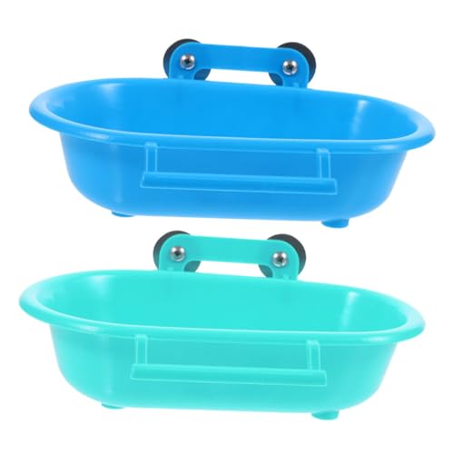 Yardwe Practical Bird Cage Bathtub Set Parrot Bath Holder Reusable Pp Material Bird Bathing Tub for Cage