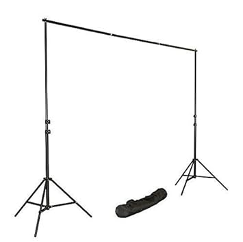 WON World 9 Feet Height Photography/Filming Backdrop Stand Back Screen Support System, 2 in 1 Kit (1. Background Stand)