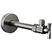 Delta Faucet 1/2" x 3/8" Angled Supply Stop Valve with Traditional Handle Black, Water Shut Off Valve, Brass Shut Off Valve, 1/4 Turn Shut Off Valve, Black Stainless DT022203-KS