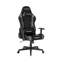 DXRacer Prince L PF132 - Sedia da gaming, da ufficio, con funzione basculante, regolabile in altezza, per PC, ergonomica, colore: Grigio/Nero