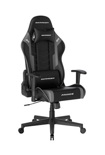 DXRacer Prince L PF132 - Sedia da gaming, da ufficio, con funzione basculante, regolabile in altezza, per PC,...