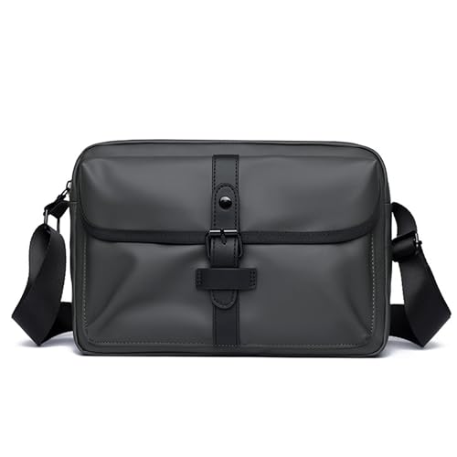 Sac à bandoulière pour hommes en tissu hydrofuge avec détails en cuir pour clés et téléphone