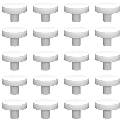 Saricho Ceramic White Coralline Coral frag Plugs Coral frag Base Round 20pc
