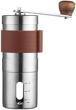 Manual Coffee Grinder Portable Stainless Steel Hand Crank Coffee Bean Grinder Conical Burr Mill for Home Office Camping(Color:A)