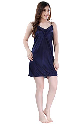 AV2 Women's Satin Solid Knee Length Nighty - Image 5